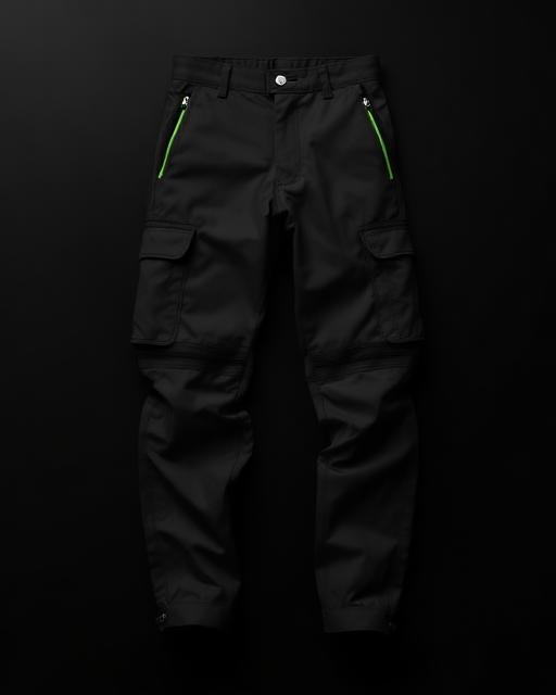 Black tech cargo pants